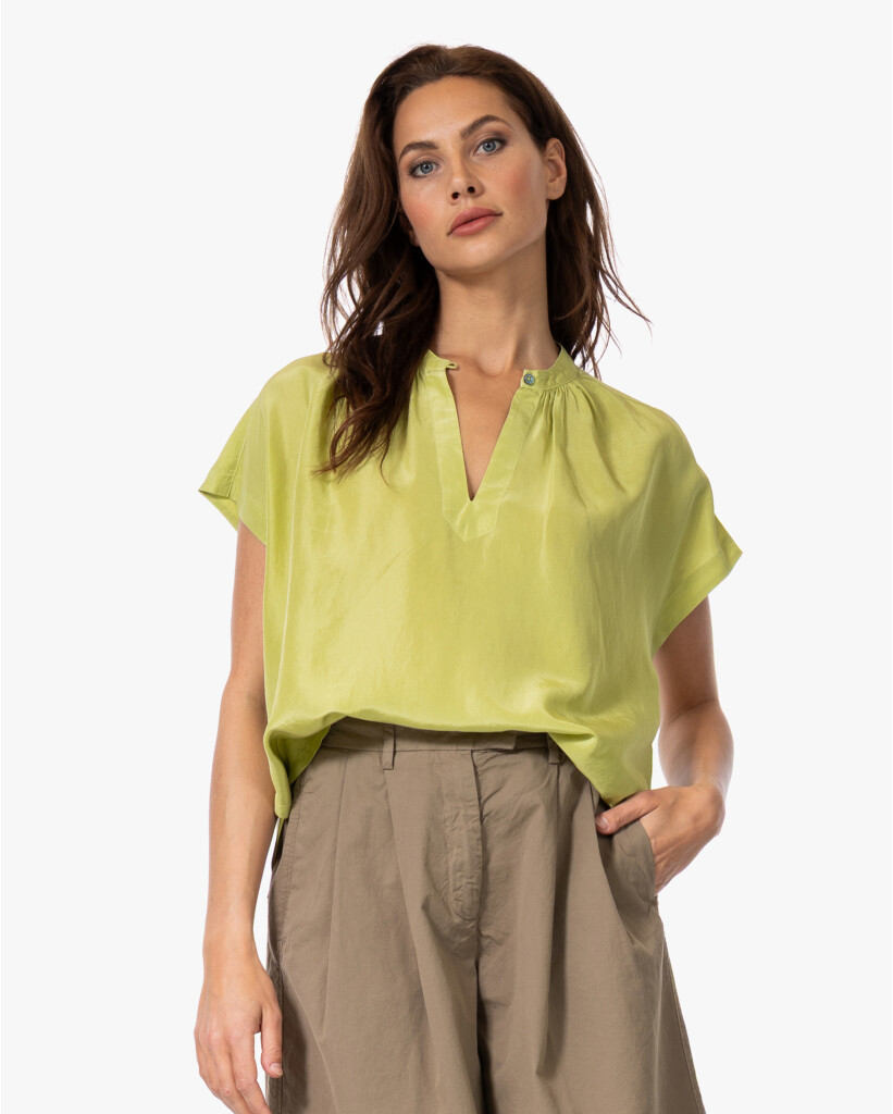 Zijden Blouse Kiwi
