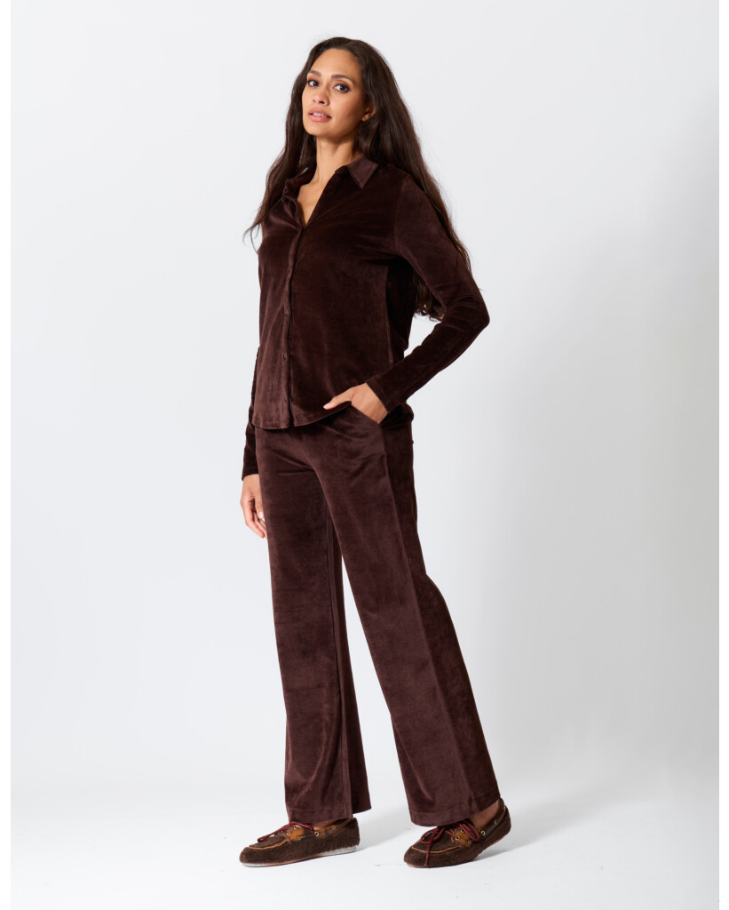 Velours Jersey Blouse Chocolat Mousse