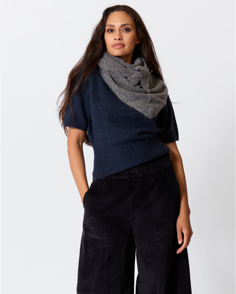 Alpaca/Wolblend Sjaal Donkergrijs