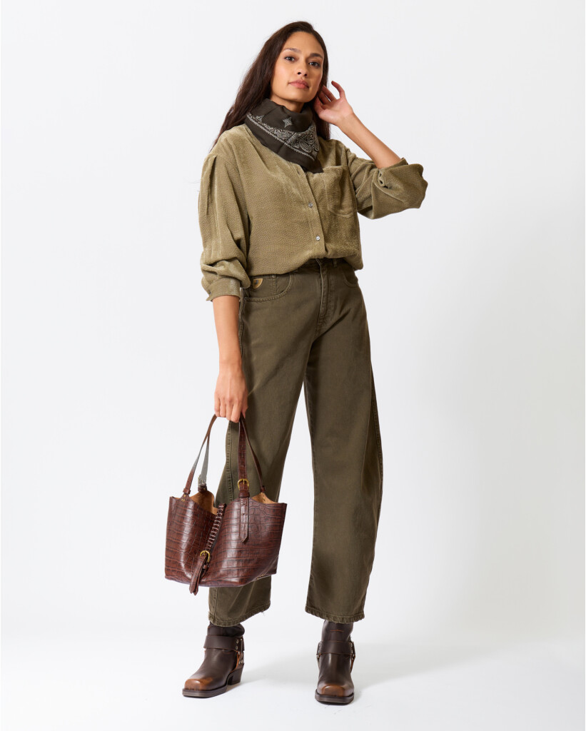 Micro Corduroy Blouse Clay