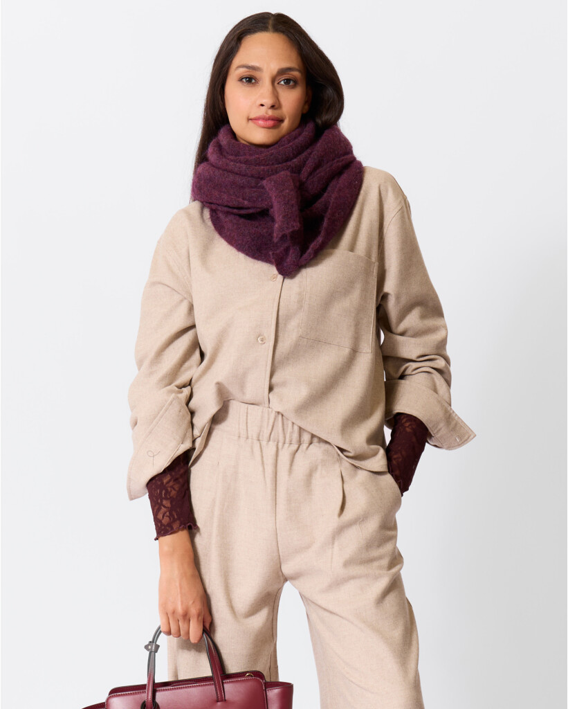 Mohairblend Bandana Sjaal Grape