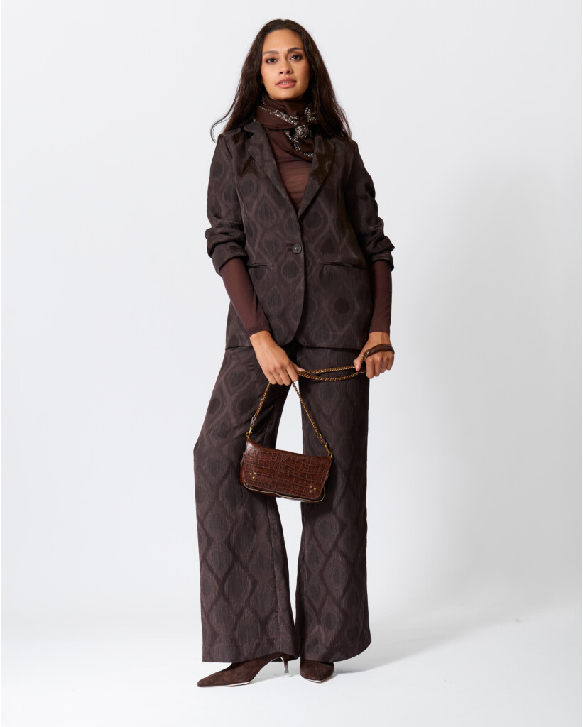 Vikelo Jacquard Blazer Choco