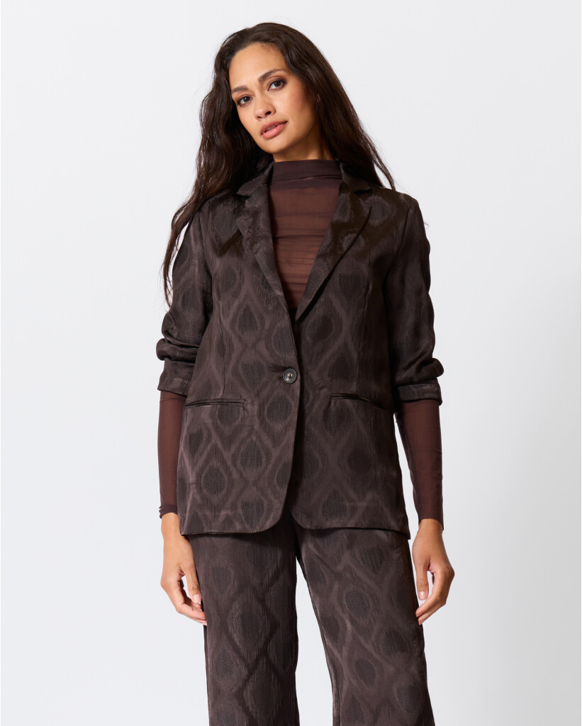 Vikelo Jacquard Blazer Choco