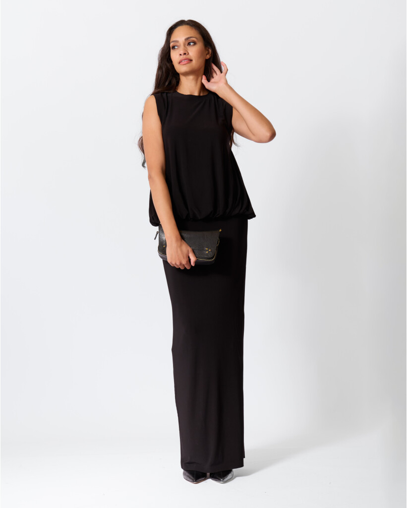 Babydoll Maxi Jurk Zwart