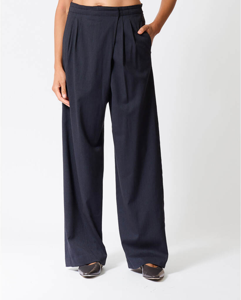 Wolmix Fold Pantalon Donkerblauw