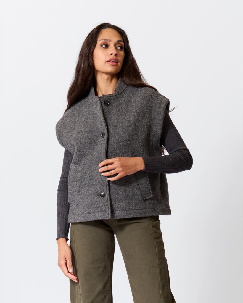 Sonny Wollen Gilet Grijs