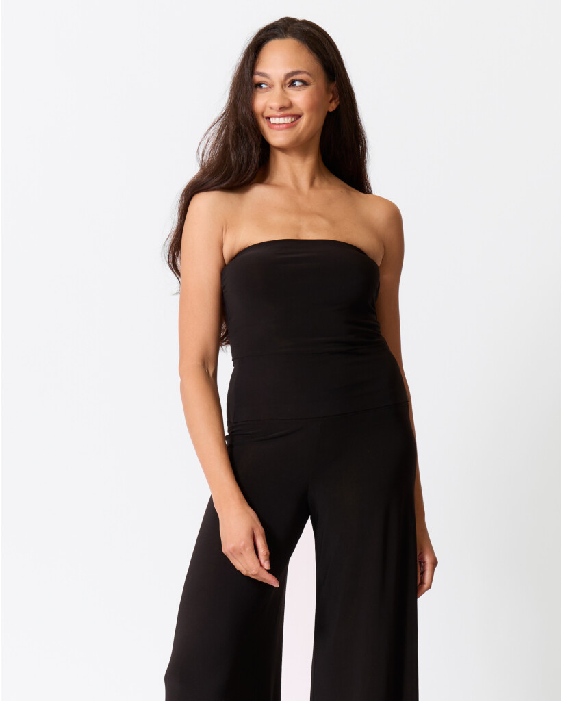Strapless Top Zwart