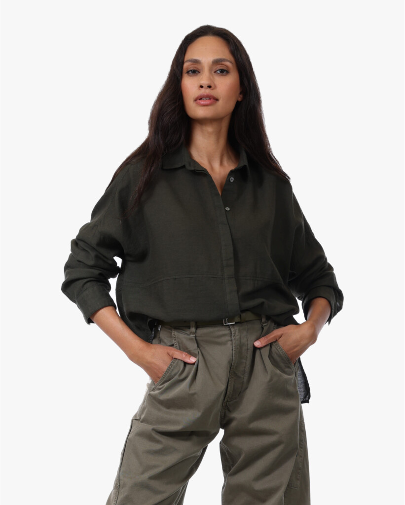 Relaxed Blouse Forest Green