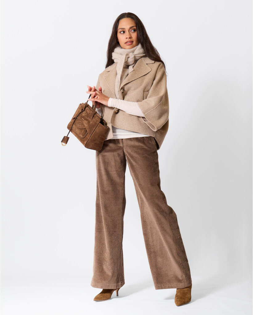 Celine Wolblend Cape Jas Beige Melange