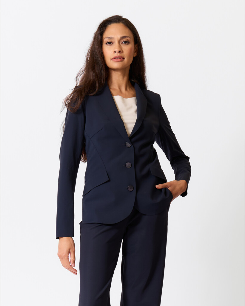 Danno Travel Jersey Blazer Zwartblauw