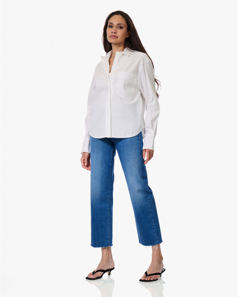 Blouse met Streepstructuur Wit