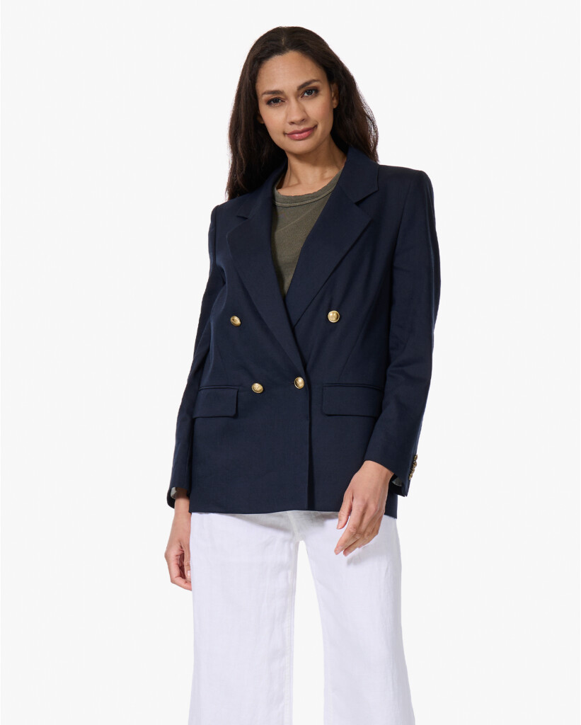 Hadlow Linnenmix Blazer Navy