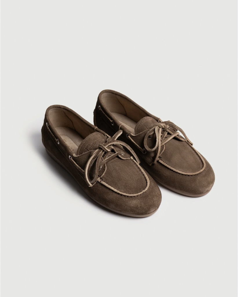 Boat Loafer Brushed Suede Dark brown