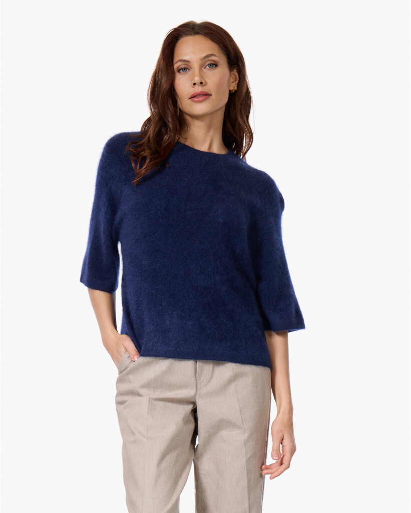 Jenna Brushed Cashmere Trui Navy