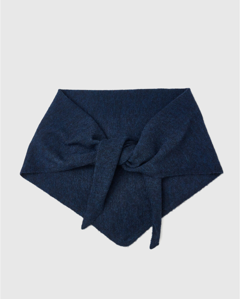 Alpaca/Wolblend Sjaal Navy
