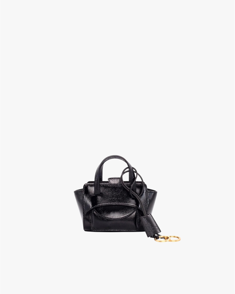 Flap XS Vergem Leren Tas Zwart