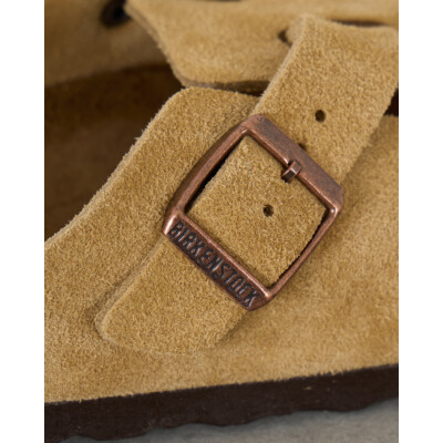 Birkenstock Boston suède instappers Latte Cream