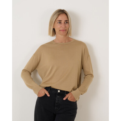Closed Knit Longsleeve Pullover Camel