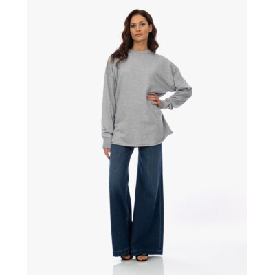Rijp James Oversized Knit Pullover Grey