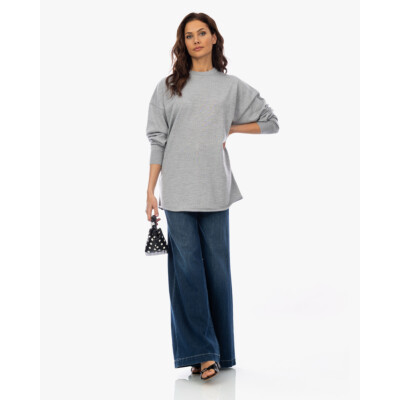 Rijp James Oversized Knit Pullover Grey