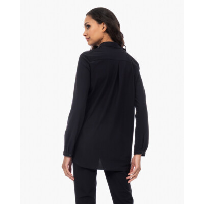 Japan TKY Kaemi Travel Jersey V-hals Blouse Zwart