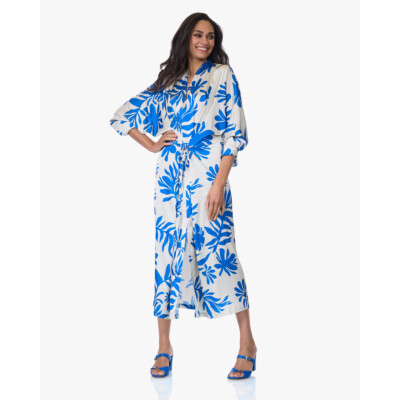 Japan TKY Kirari Satijnen Jurk met Print Ocean Bloom