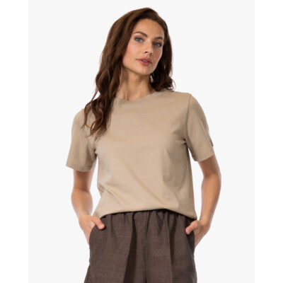 Pomandère Katoenen T-shirt Beige
