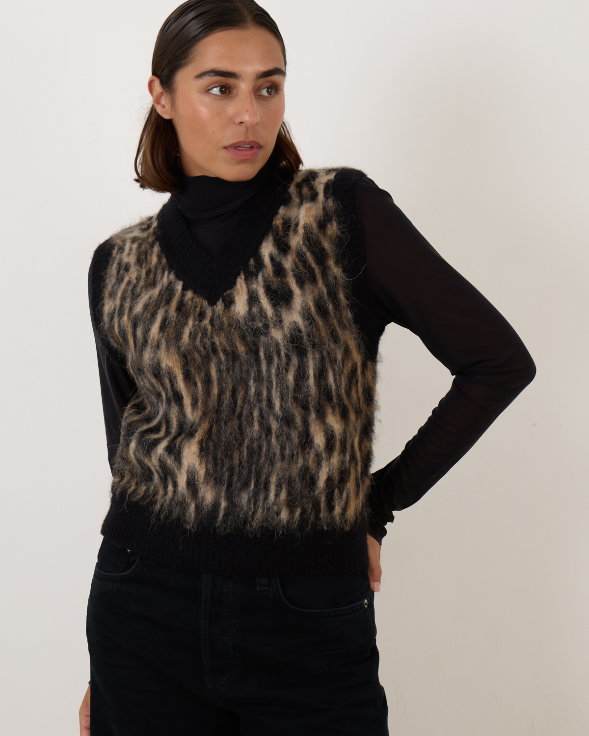 Ganni Leopard Spencer
