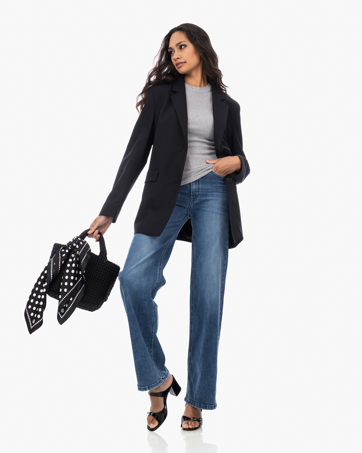 Lois Palazzo Jeans Cobalt Stone L32