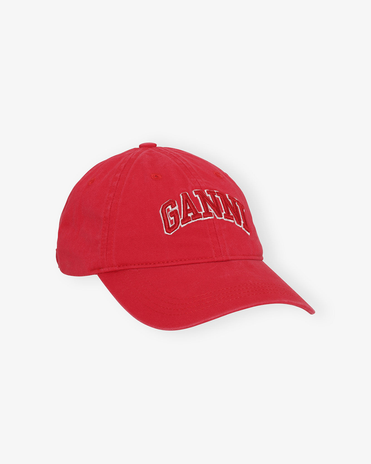 Ganni Canvas Cap Fiery Red