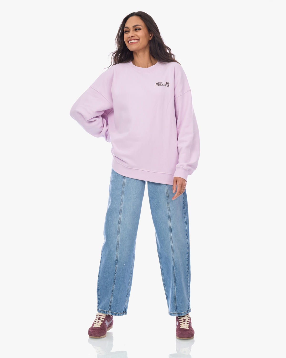 Baum und Pferdgarten Julle Oversized Crewneck Sweater Lila Paars