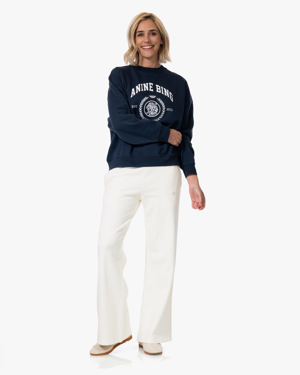 Anine Bing Kacey Sweatpant Cream
