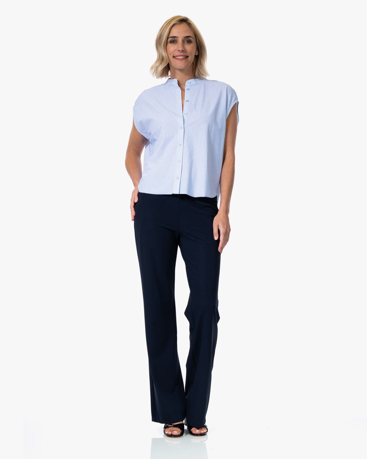 Japan TKY Myza Travel Pantalon met Trekkoord Zwartblauw