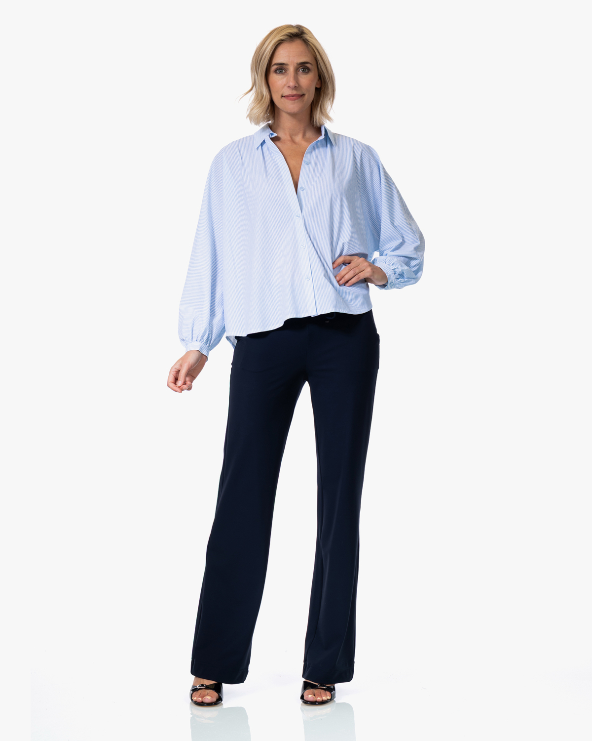 Japan TKY Myza Travel Pantalon met Trekkoord Zwartblauw