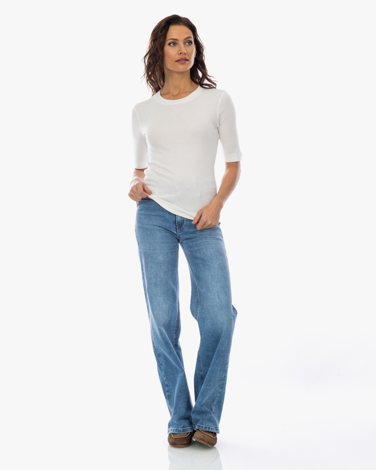 Lois Pallazzo Mid Rise  Jeans Mellostone L32