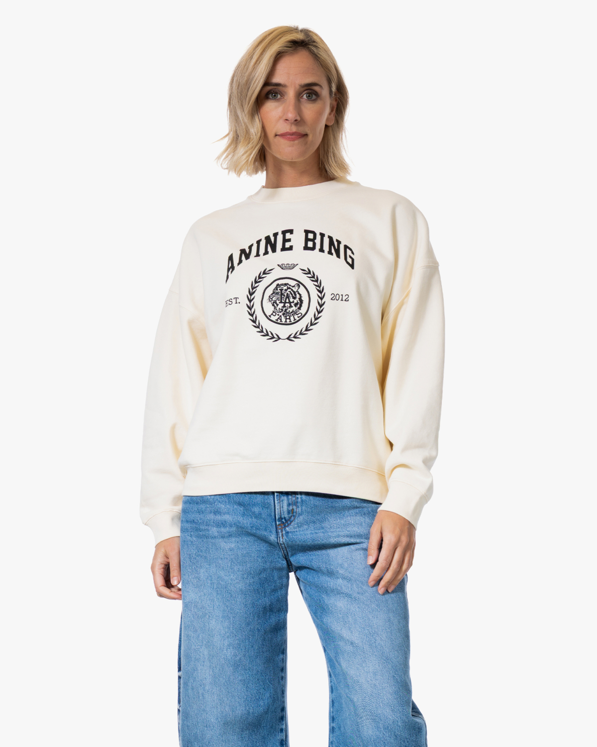 Anine Bing Miles Sweatshirt Cream