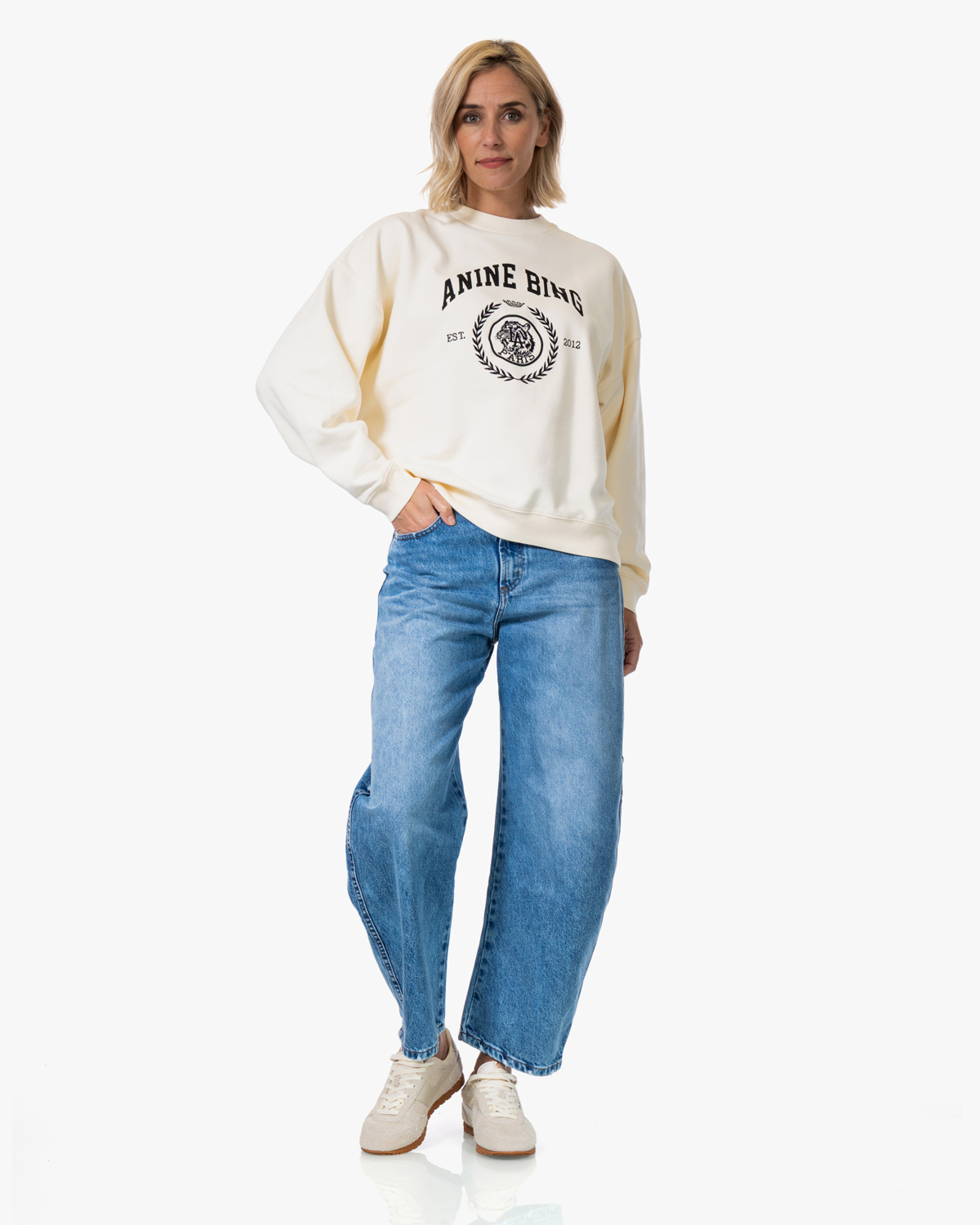 Anine Bing Miles Sweatshirt Cream