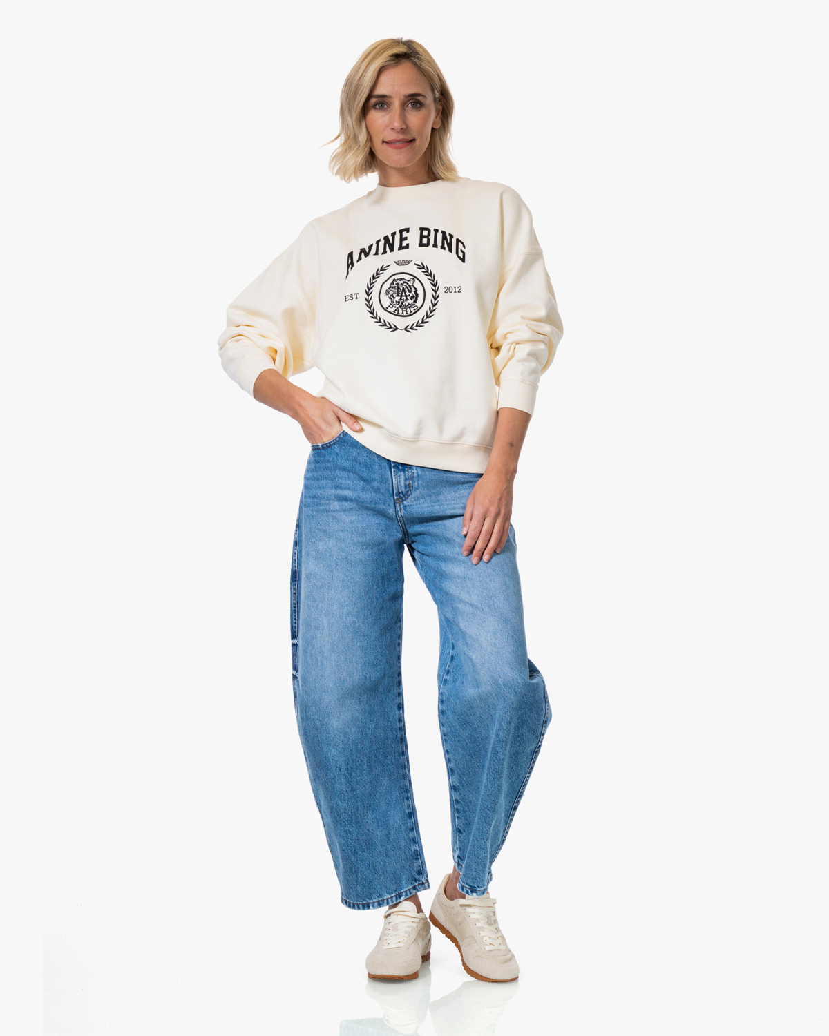 Anine Bing Miles Sweatshirt Cream