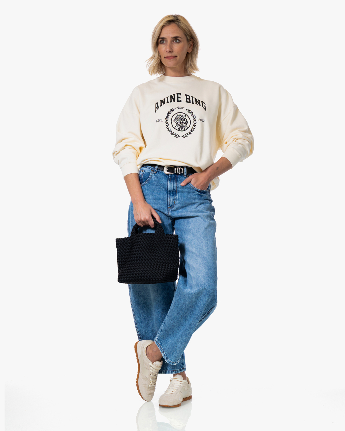 Anine Bing Miles Sweatshirt Cream