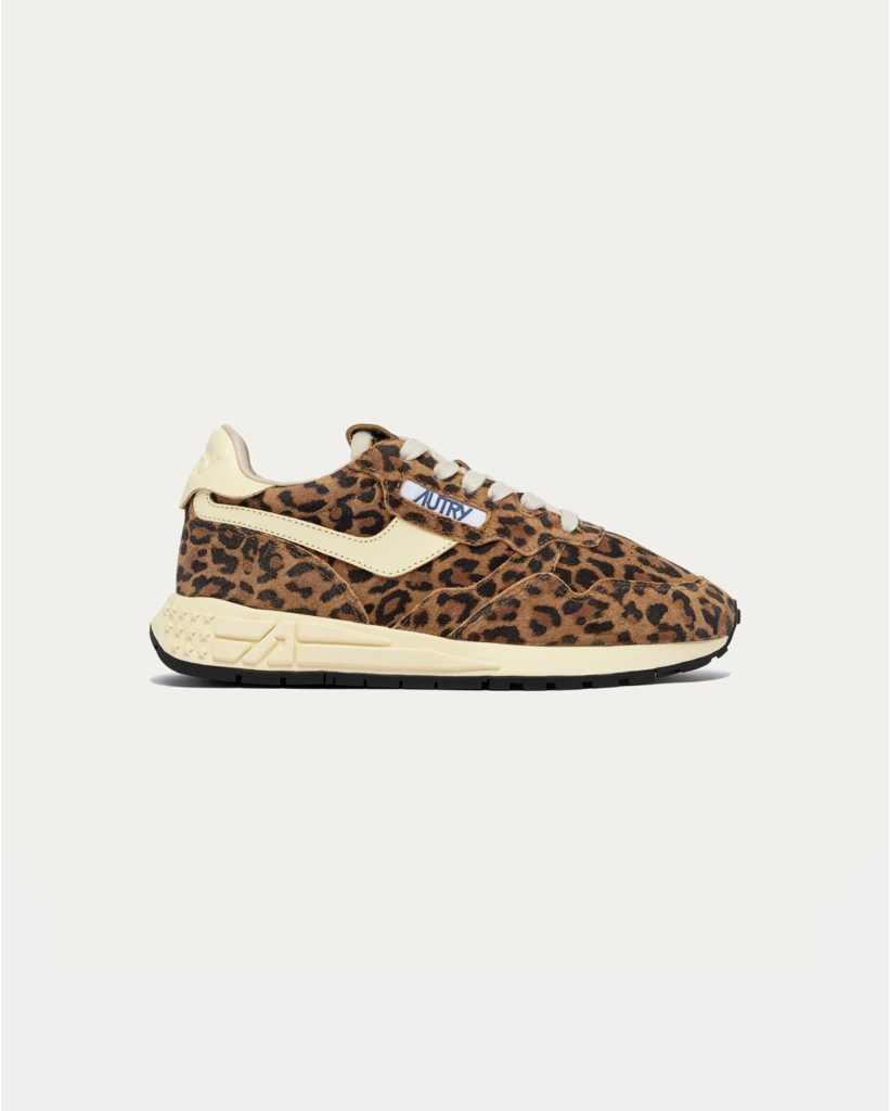 Reelwind Low Sneakers in Leopard en Rutabaga Leer