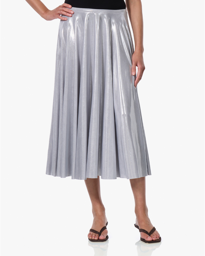 Metallic Jersey Rok Silver