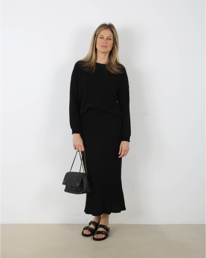 Katie Knitted Rok Black