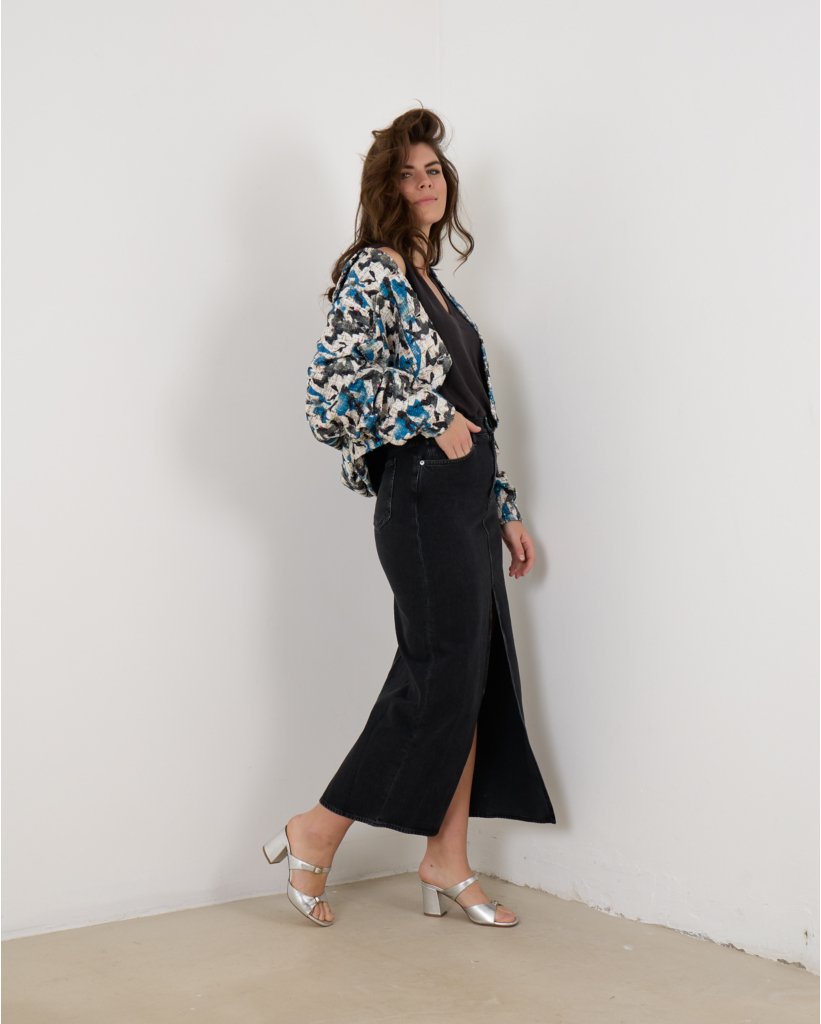 Leif Denim Maxi Rok Spider