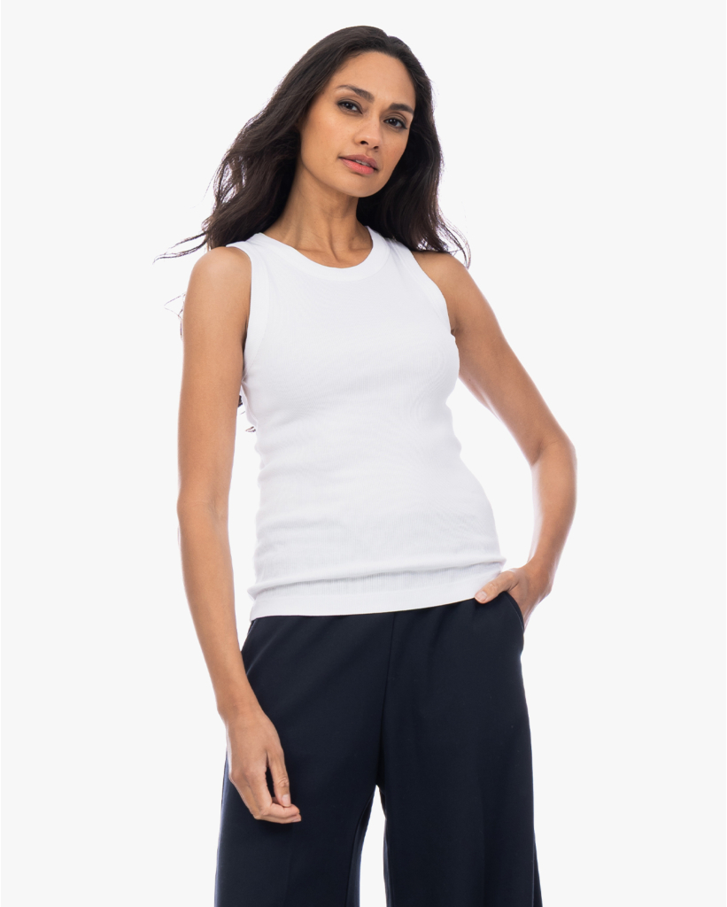 Olina Geribd Tanktop Wit