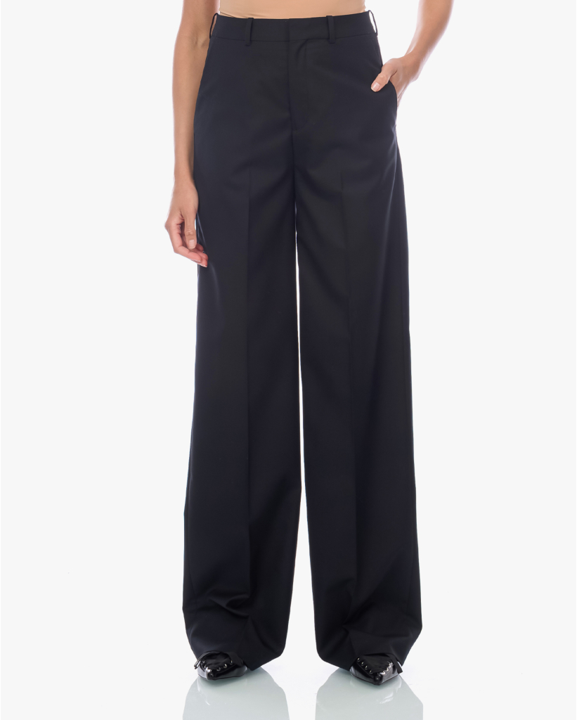 Wide Leg Pantalon Zwart