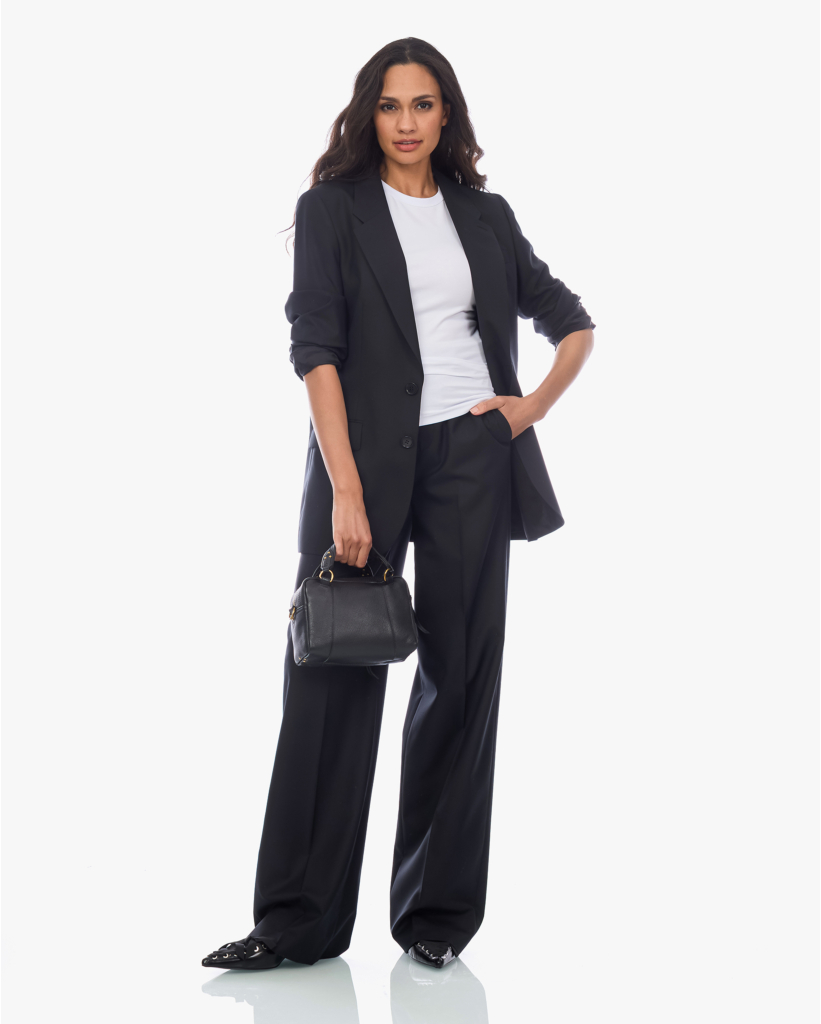 Wide Leg Pantalon Zwart