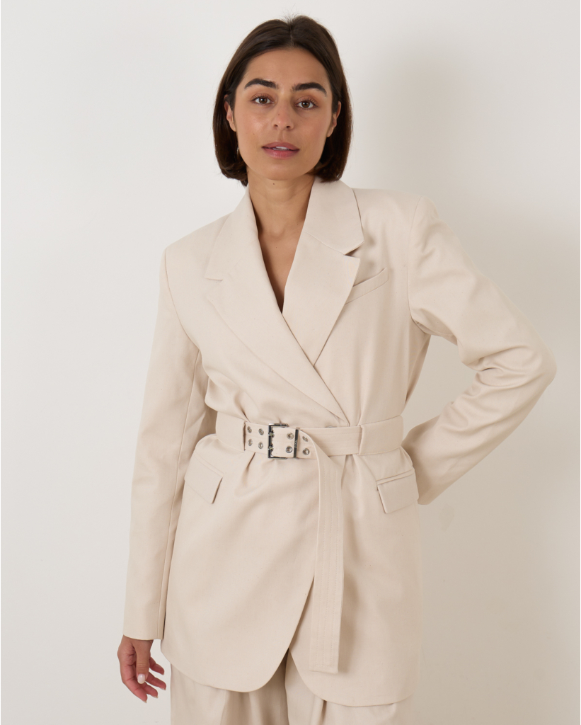 Bonded Blazer Beige