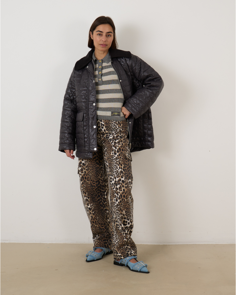 Quilt Midi Jacket Black