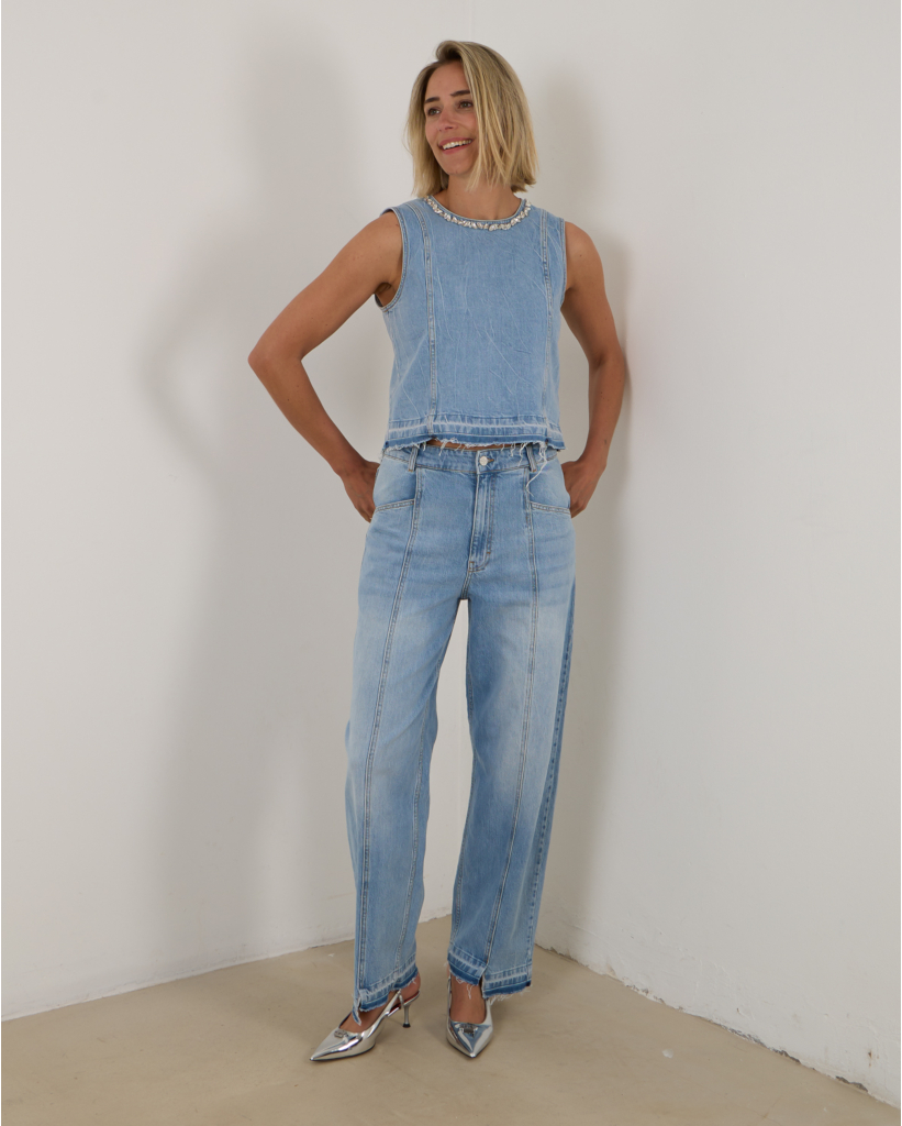 Medine Denim Top