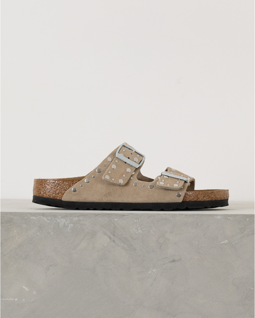 Arizona Rivet Taupe Sandalen